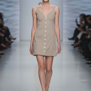 Significant Other Chic Beige Sleeveless Mini Dress
